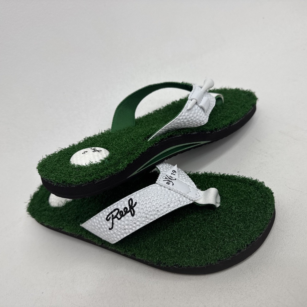 Reef Mulligan Ii Golf Flip Flops Sandals Turf Grass Bottle Opener Mens Size 9